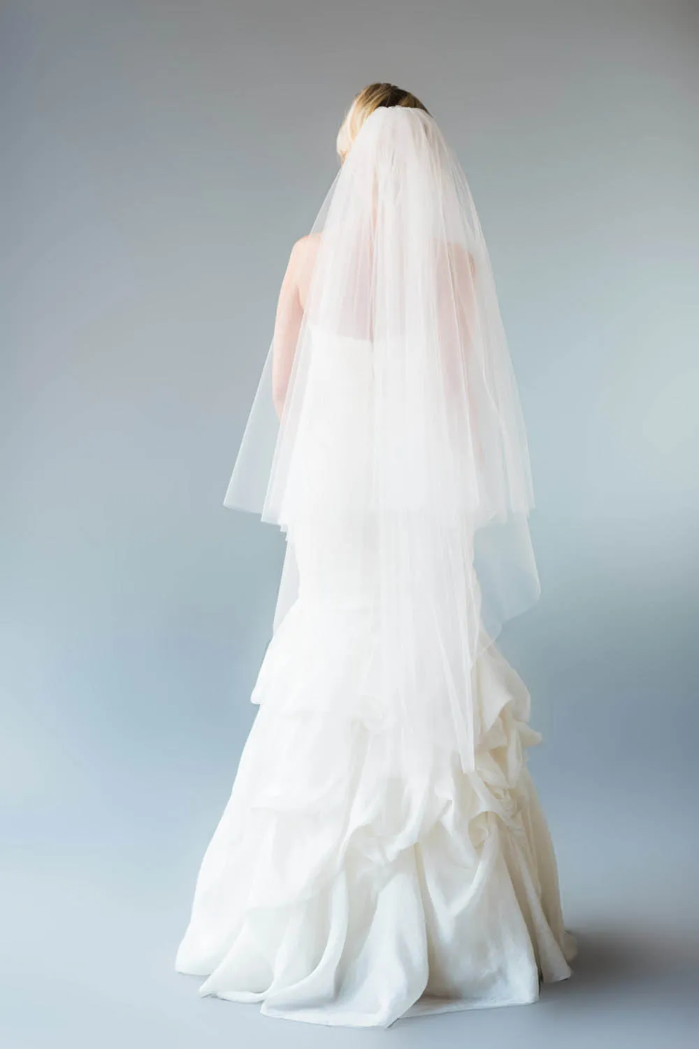 2 Tier Tulle Fingertip Wedding Veil for Sale – BestWeddingVeil