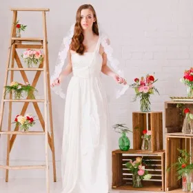 handmade corded lace veil single tier veil fingertip length wedding veil