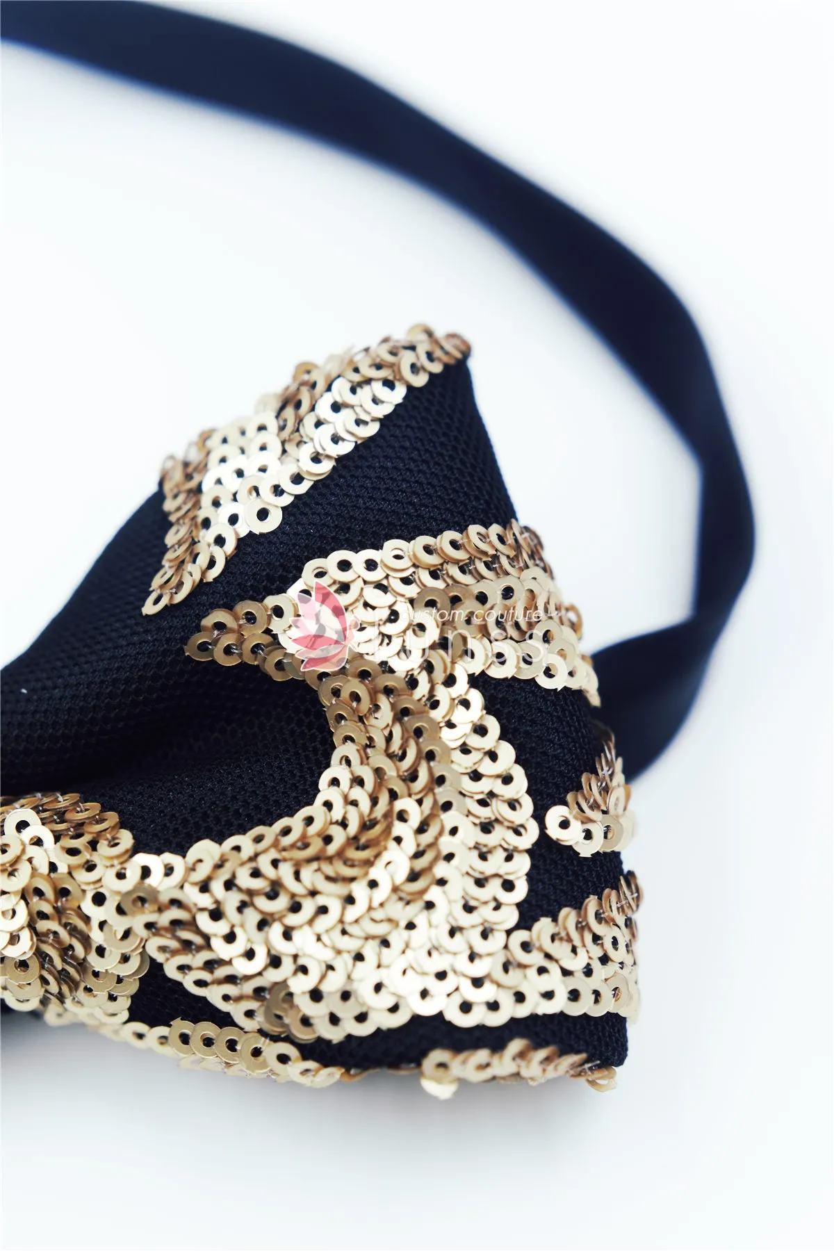 sequins bow tie