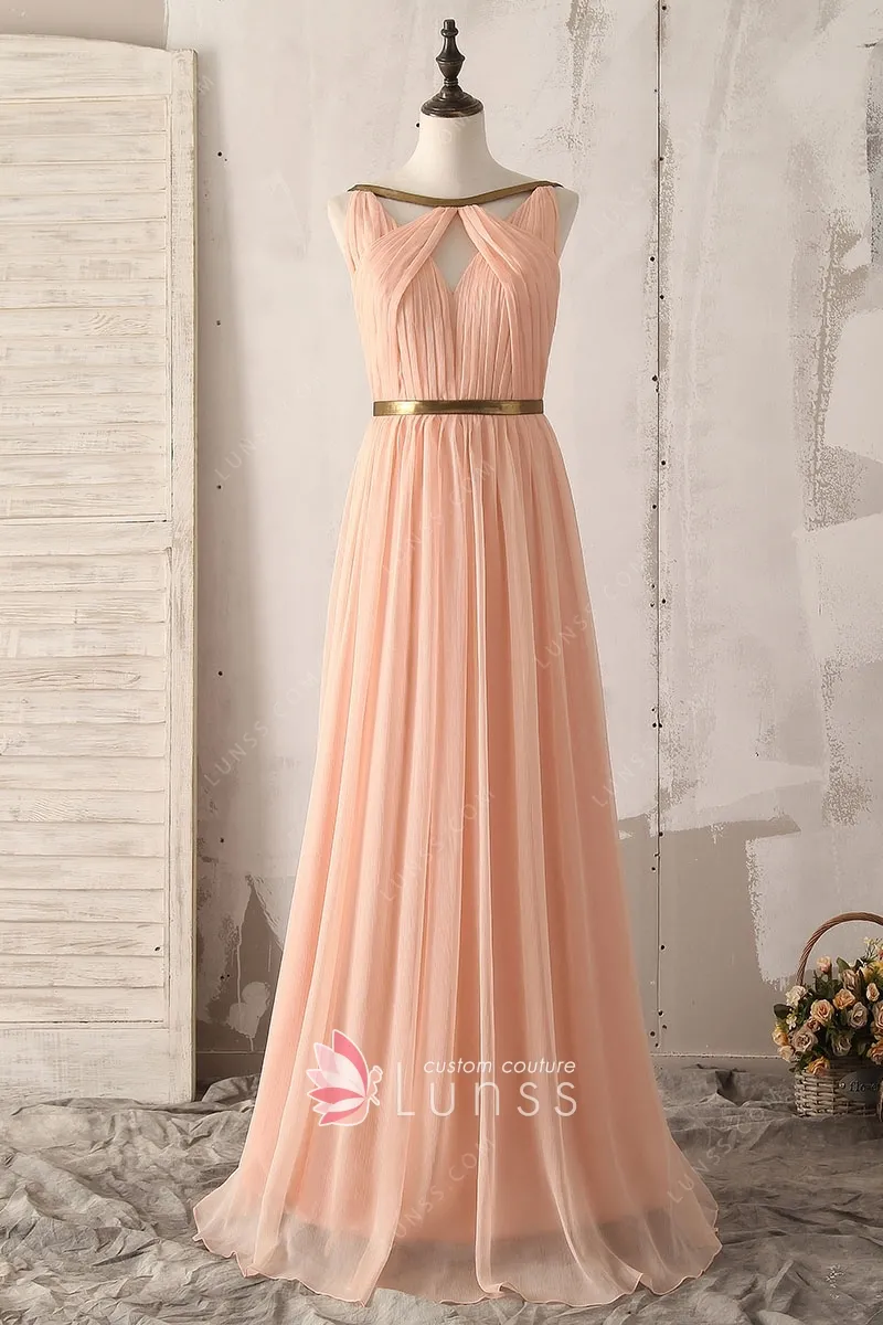 peach bridesmaid