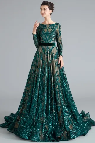 green sequin formal dresses sparkly