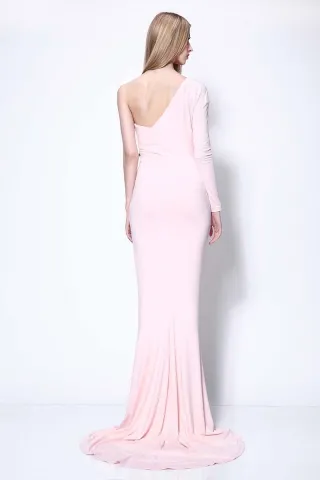 LoLa Monroe inspired one sleeve mermaid prom dress