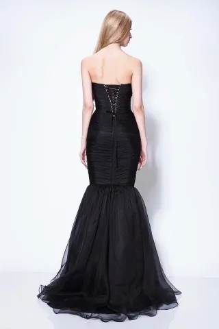Amber Rose red carpet inspired black mermaid prom dress