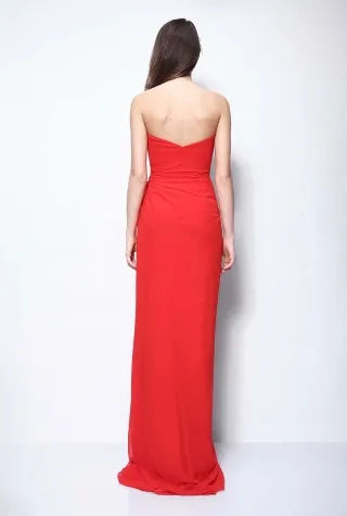 Taylor Swift celebrity inspired red prom dress