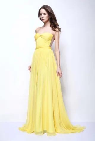 Vanessa Hudgens inspired yellow prom dress