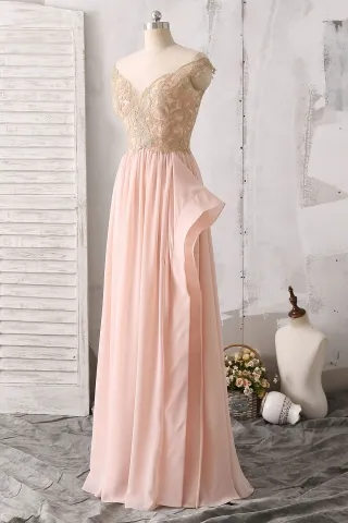 pearl pink celebrity bridesmaid dress