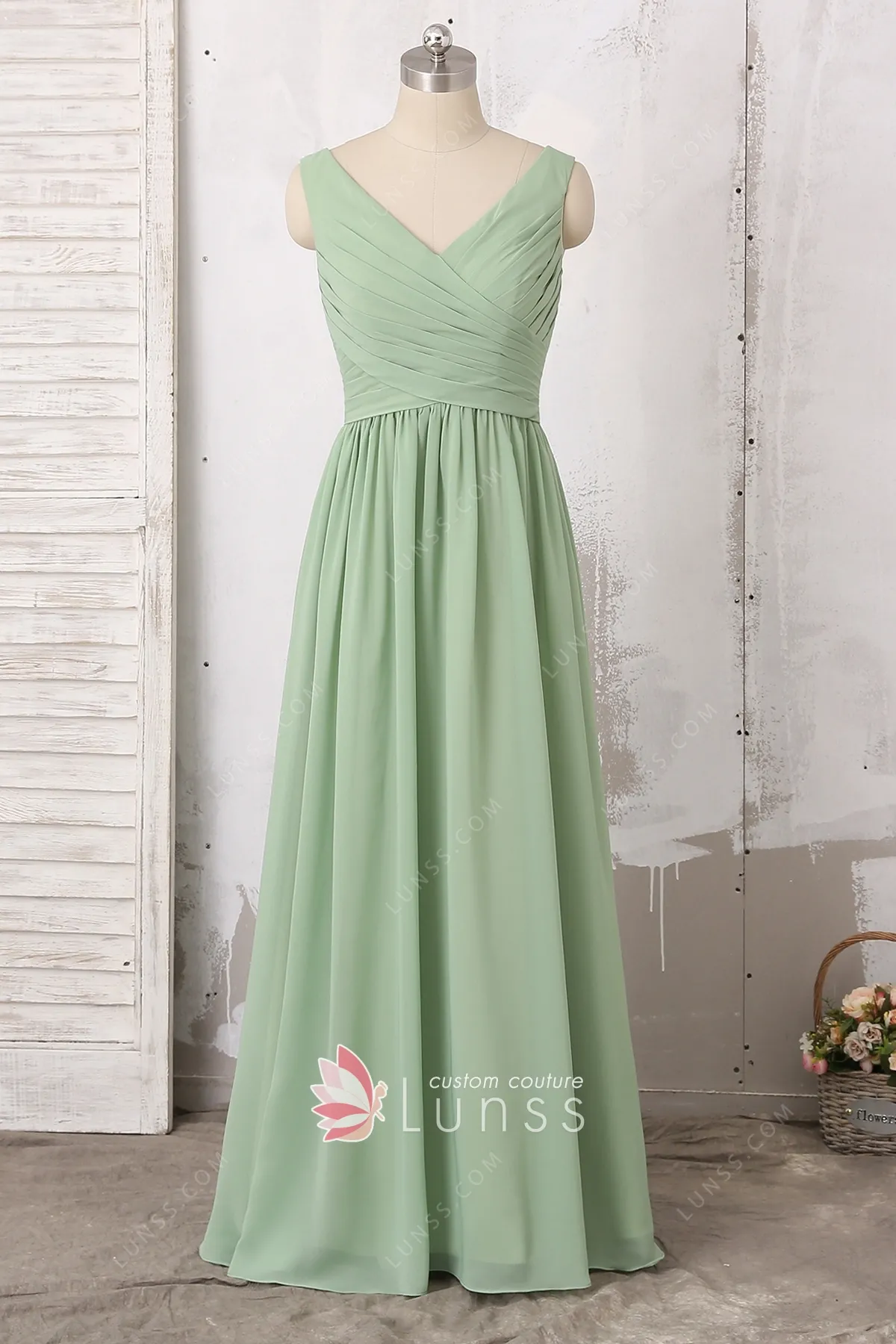 sage chiffon