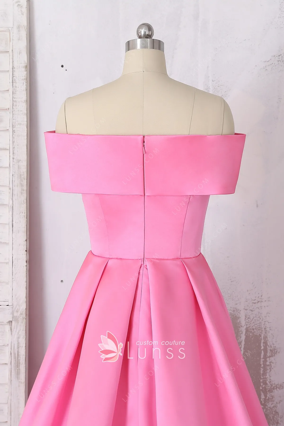 Candy Pink Backless Sequins Sheath One Shoulder Prom Dress