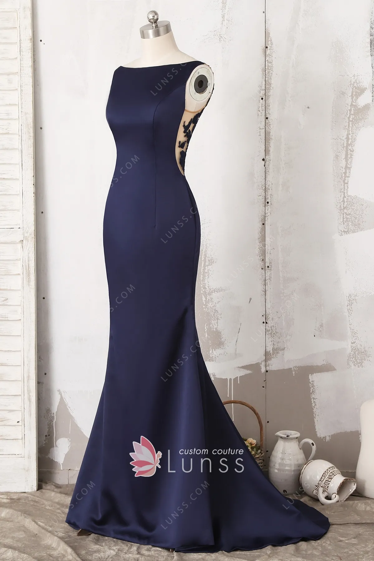 evening dresses navy