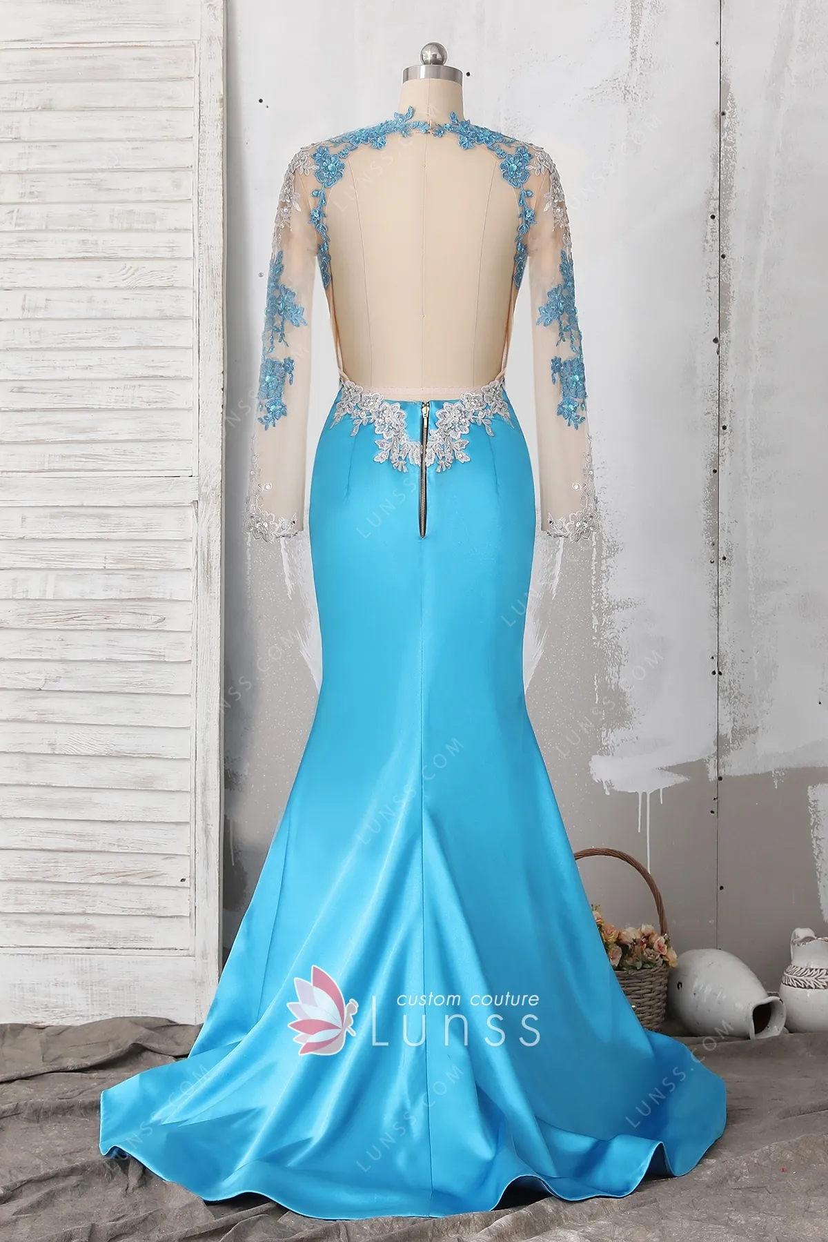 GL3044 | Ruched Front Sweetheart Satin Mermaid Dress | GLS