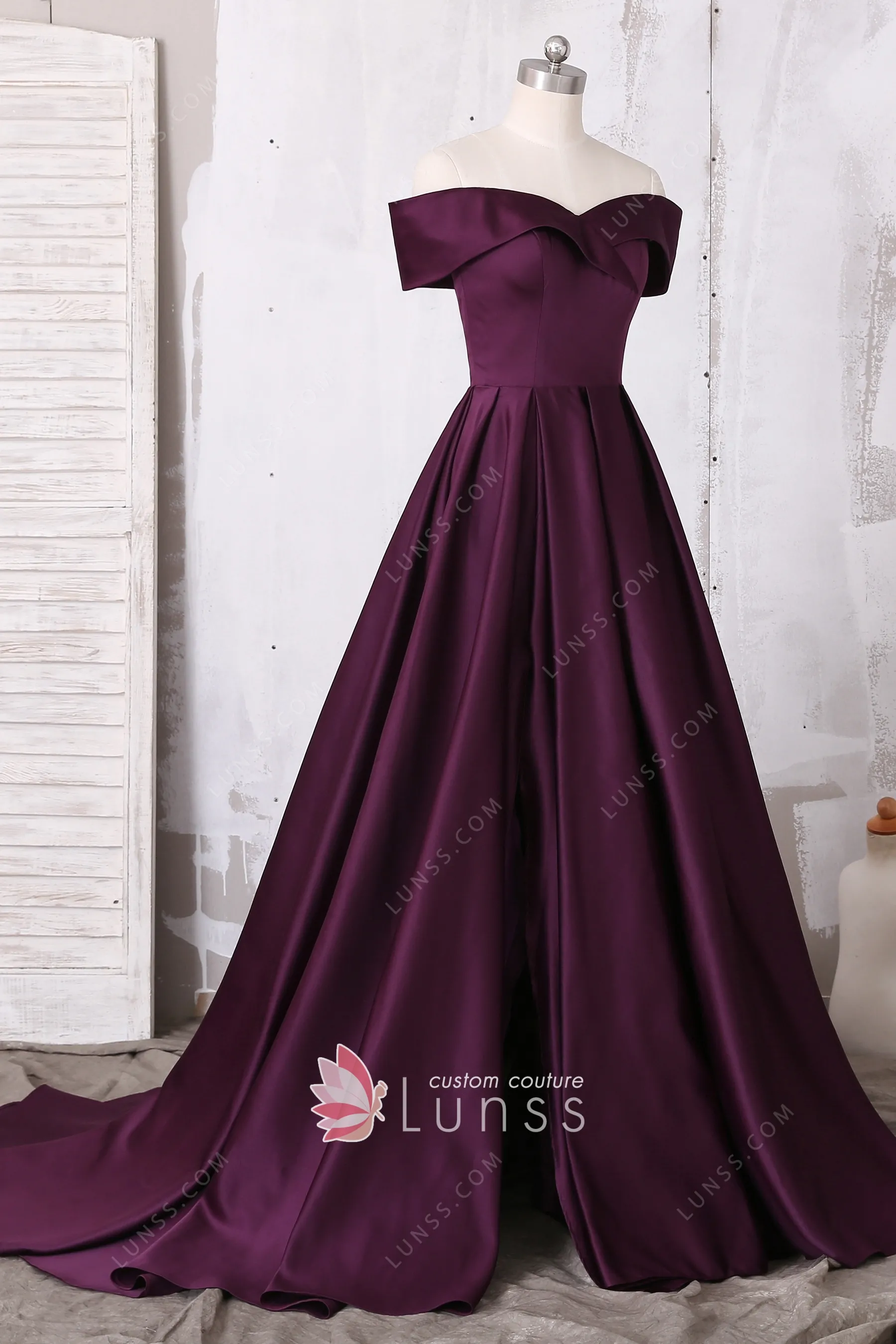 eggplant homecoming dress