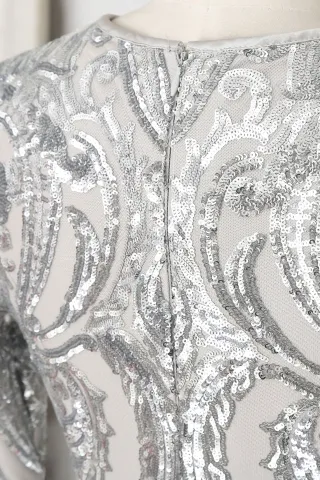 silver sequin dress