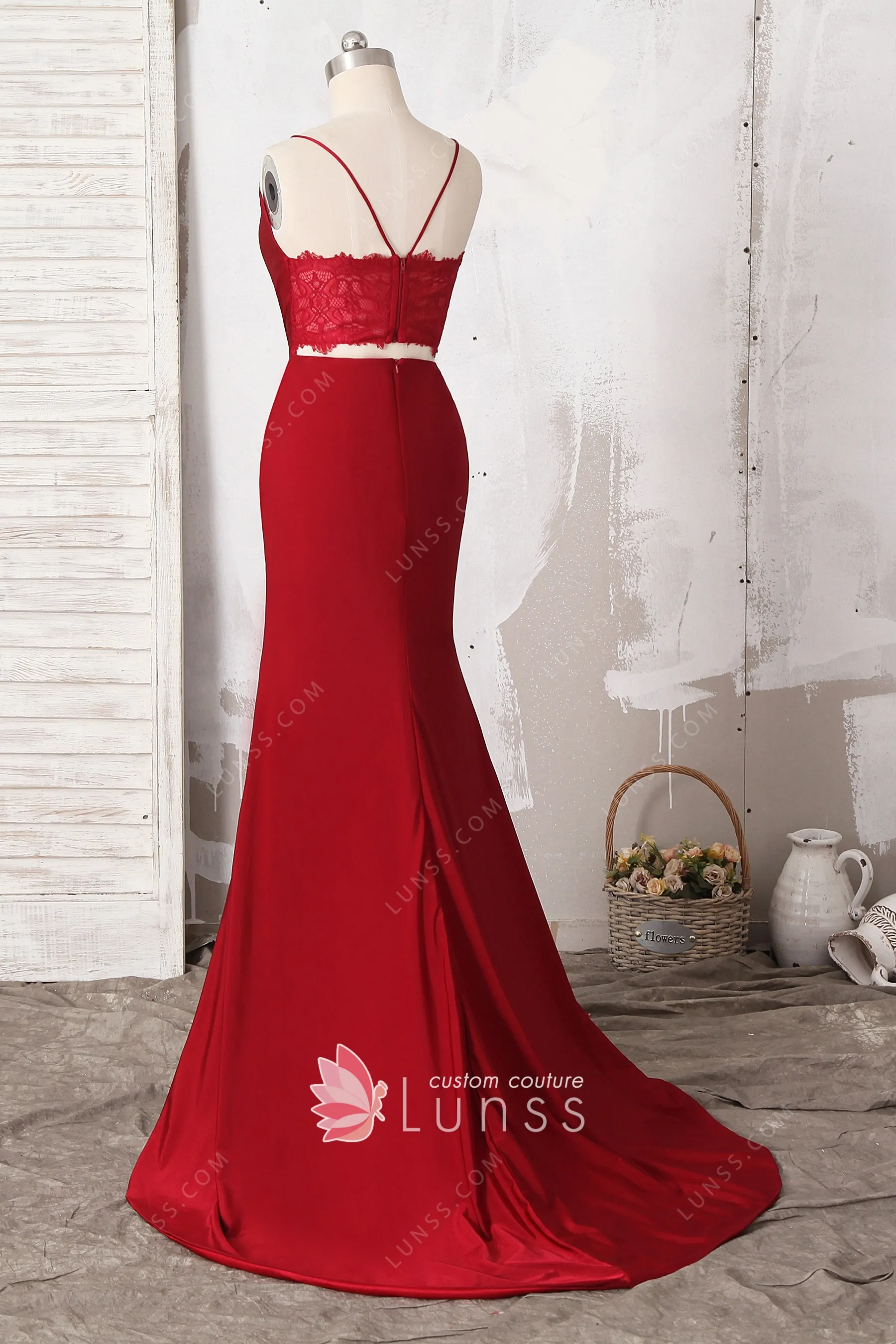 G722, Dark Red Wine Evening Gown, Size (All)pp – Style Icon www.dressrent.in