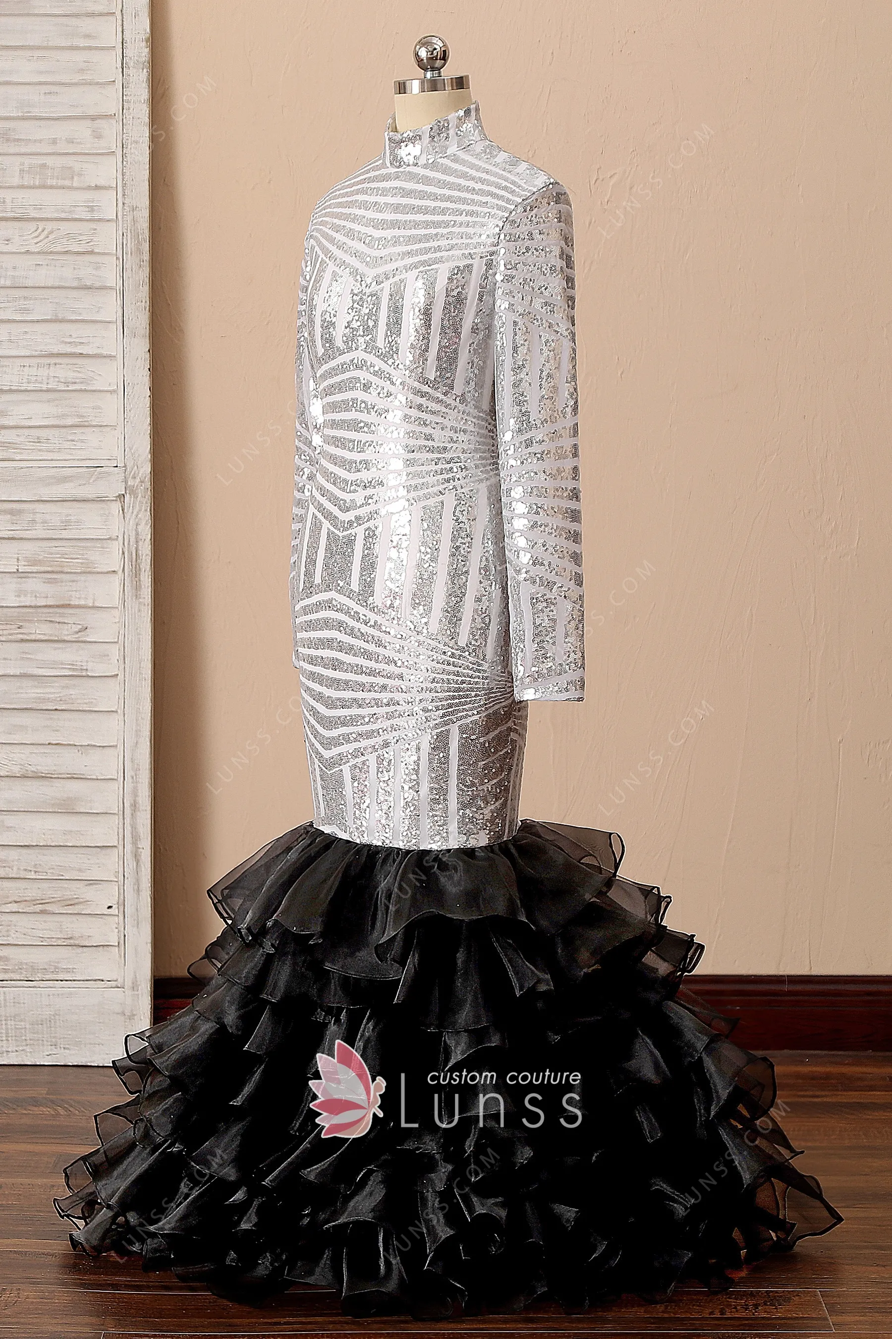 long black dress halloween costume HENBRANDT Vampiress Collar Size:14.5