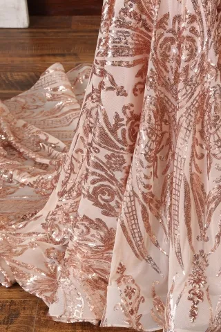 rose gold sequin dress