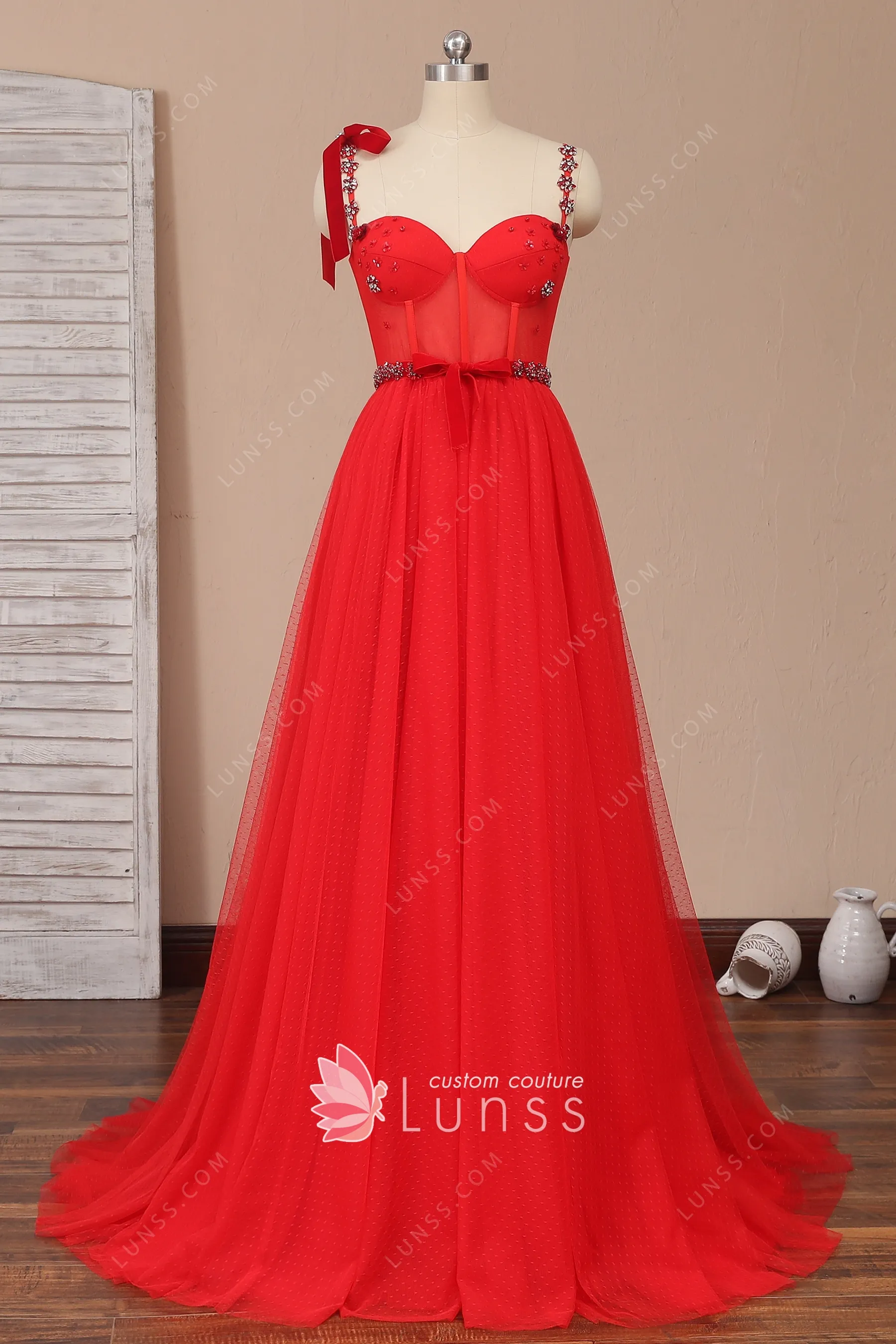 red formal dress