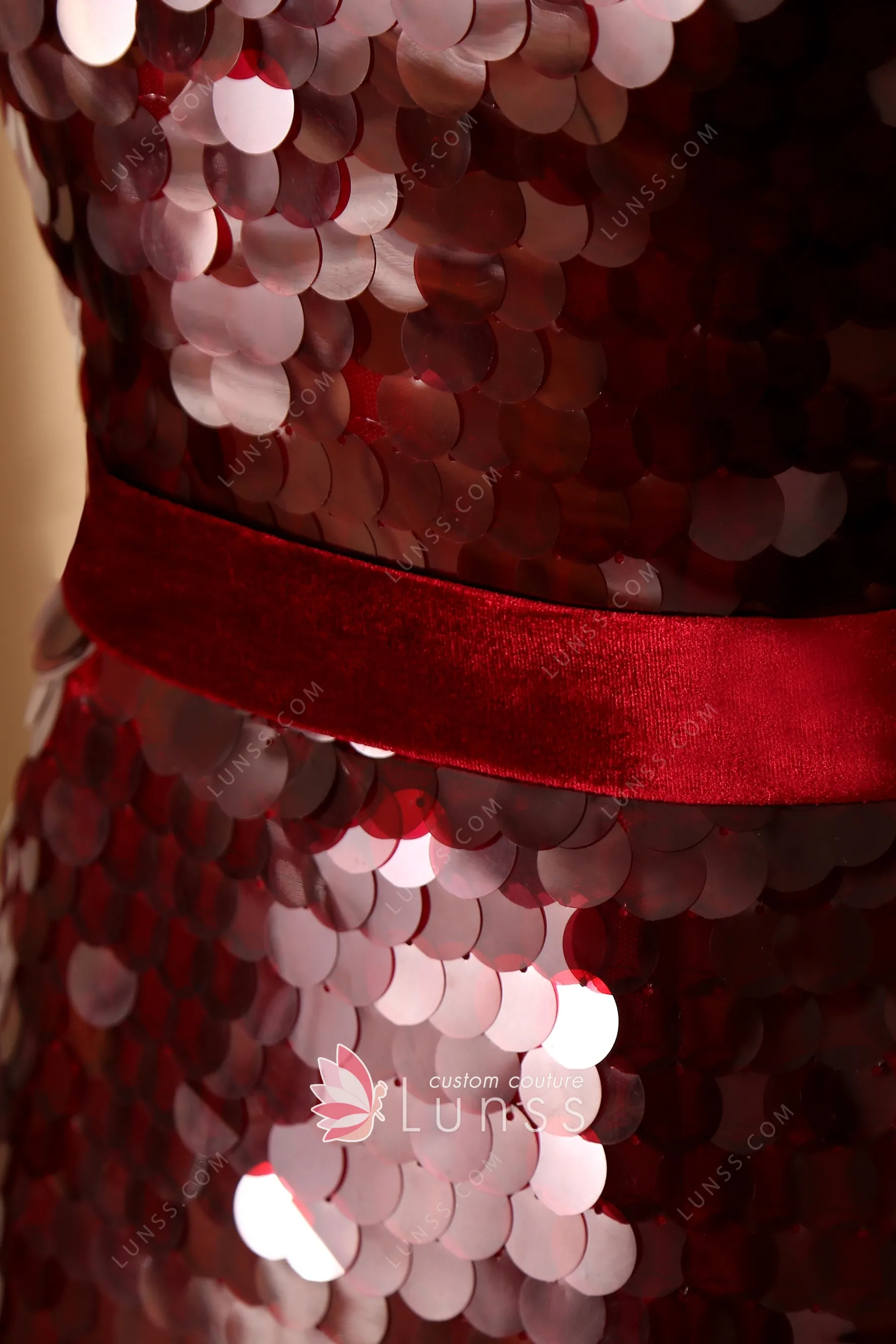 fish scale sequin dress