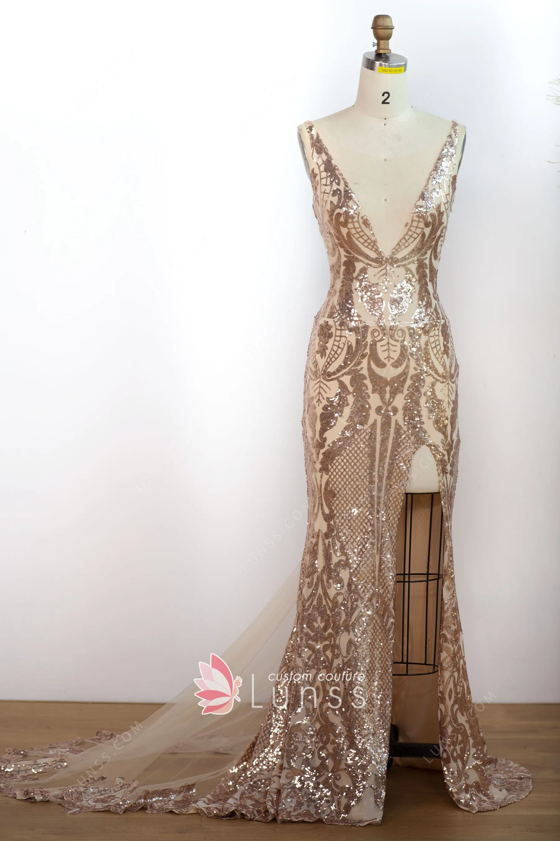 champagne gold sequin dress