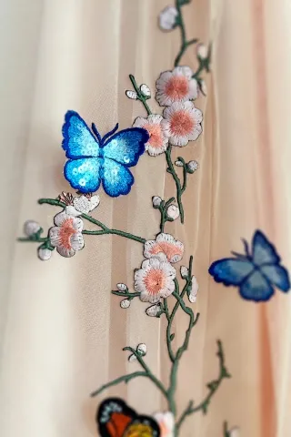 butterflies embellished dress