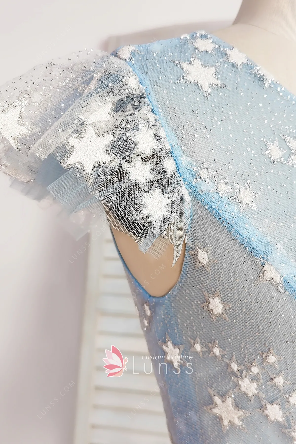 Cream Tulle Star Dress