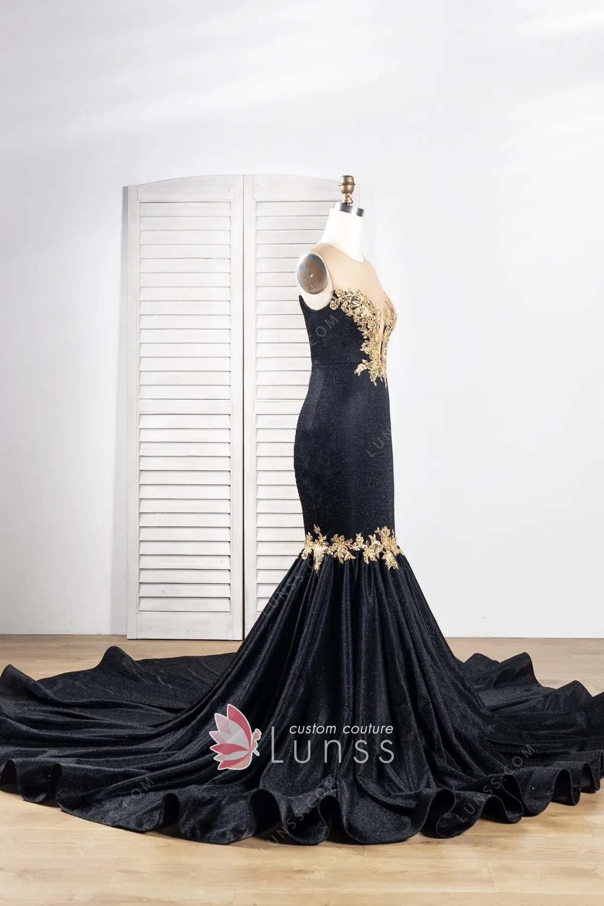 gold and black prom dresses