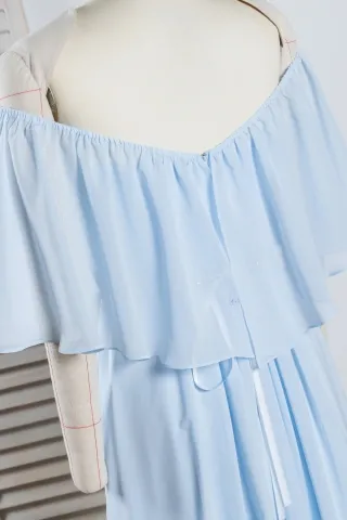 light blue chiffon dress