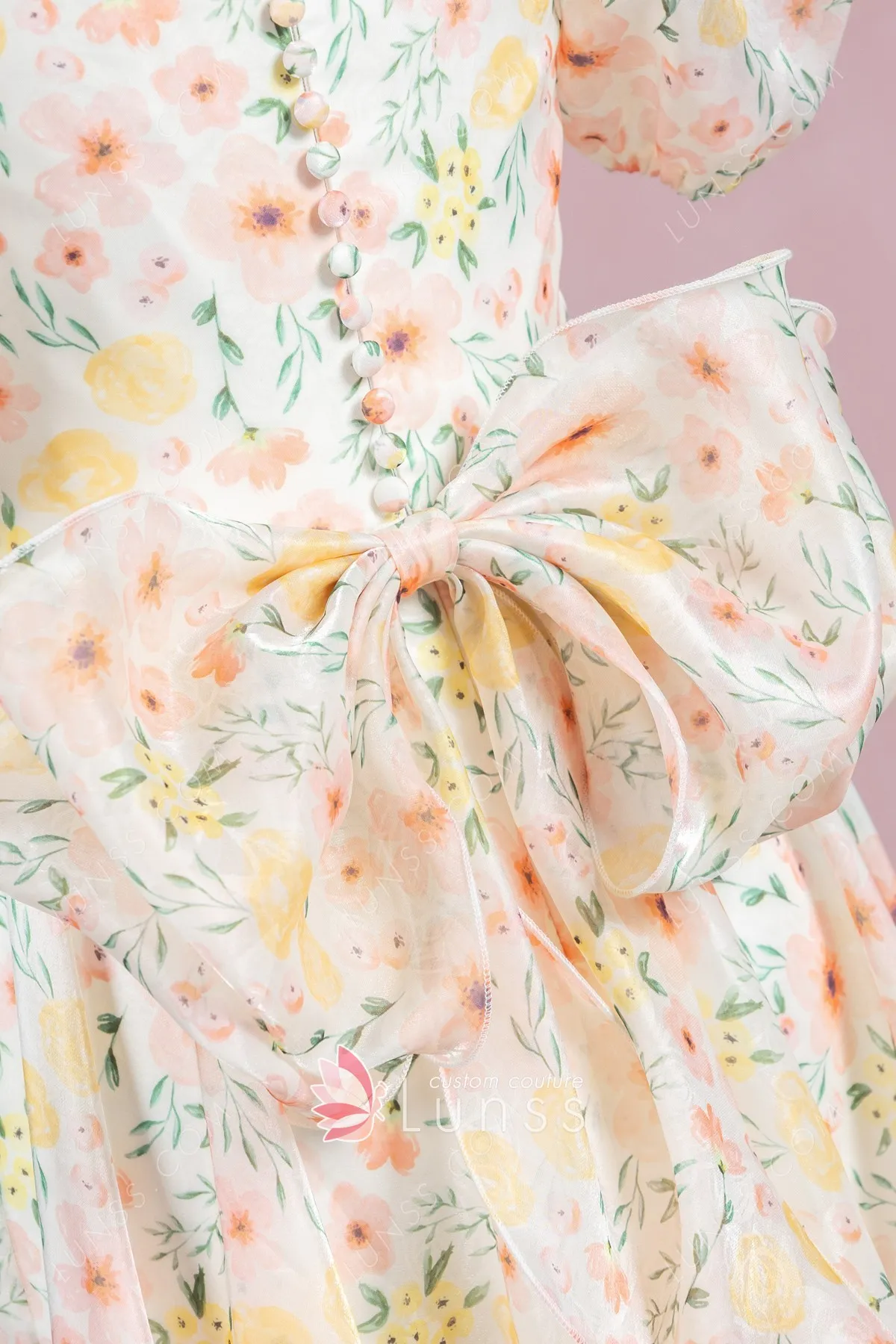 floral printed organza bowtie floral printed organza bowtie