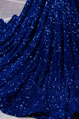 shimmering royal blue 5mm sequin dress