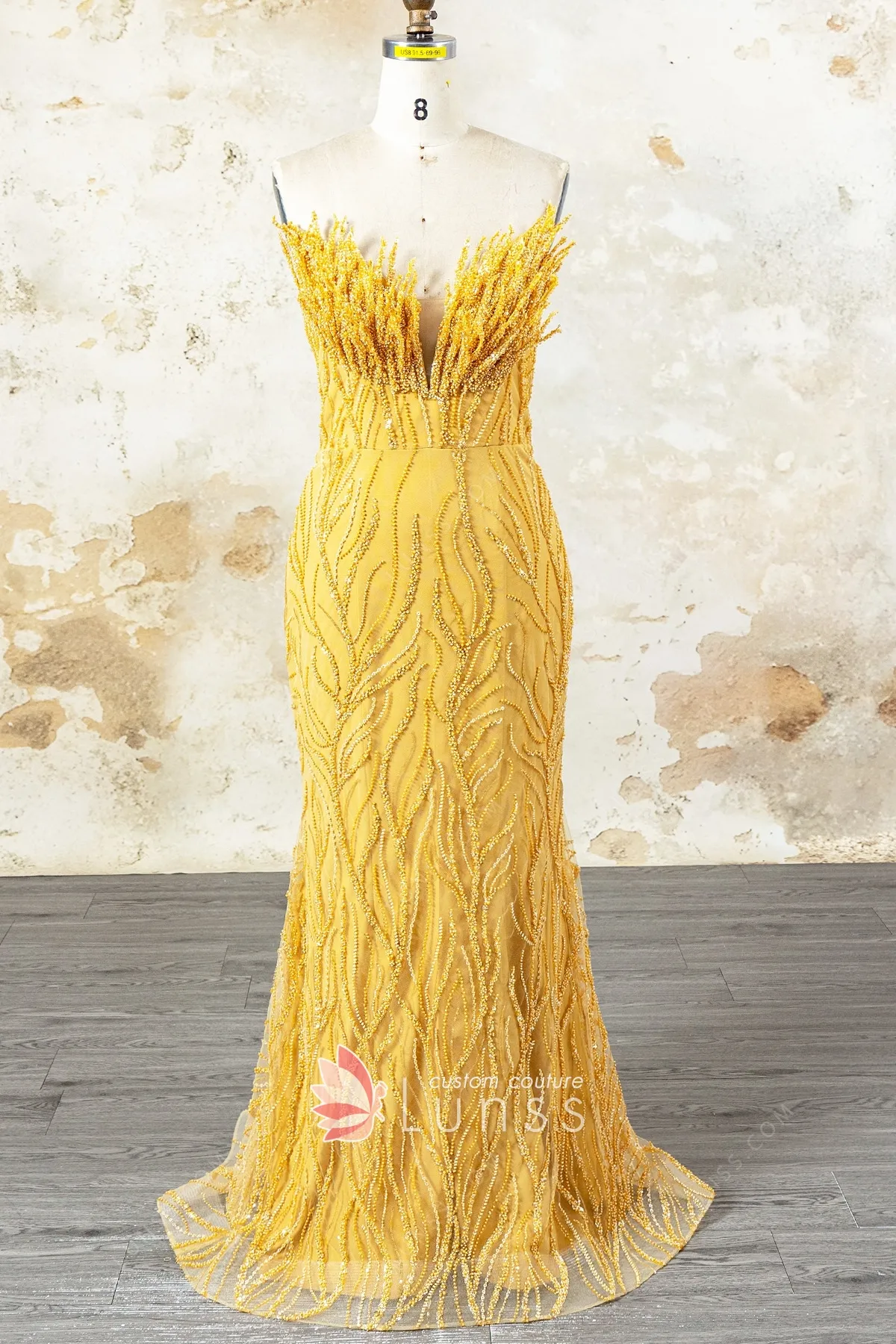 unique golden 3d beading african american prom gown unique golden 3d beading african american prom gown