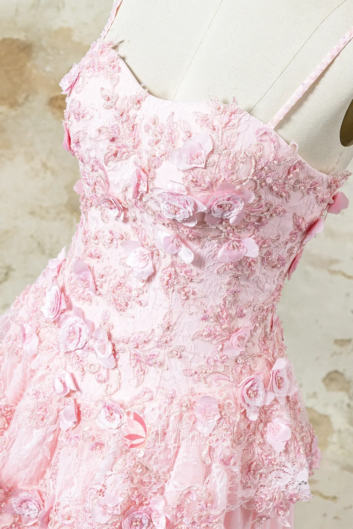 exquisite pink flowers sweetheart neck bodice exquisite pink flowers sweetheart neck bodice