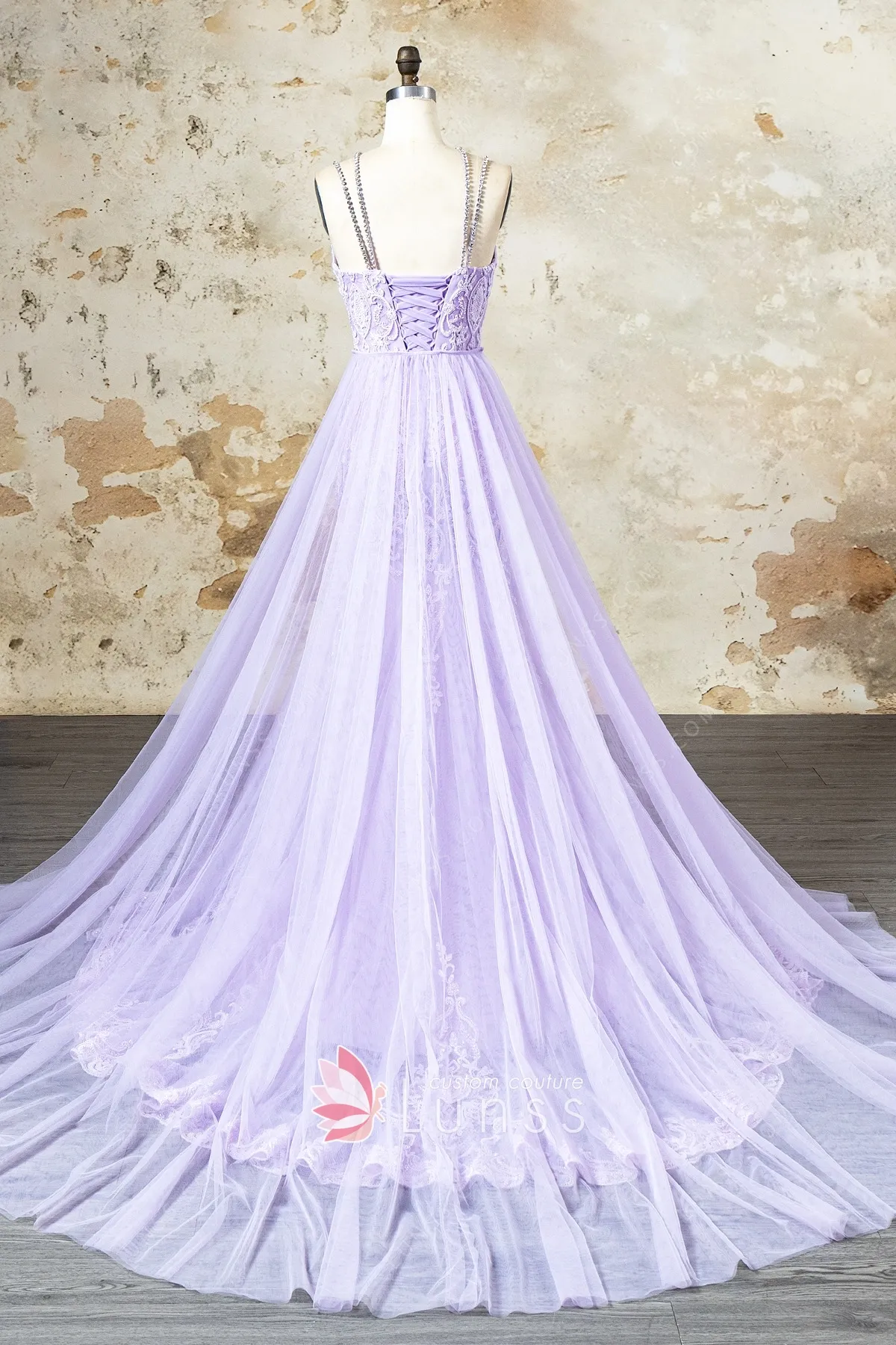 lilac wedding dress with detachable train lilac wedding dress with detachable train