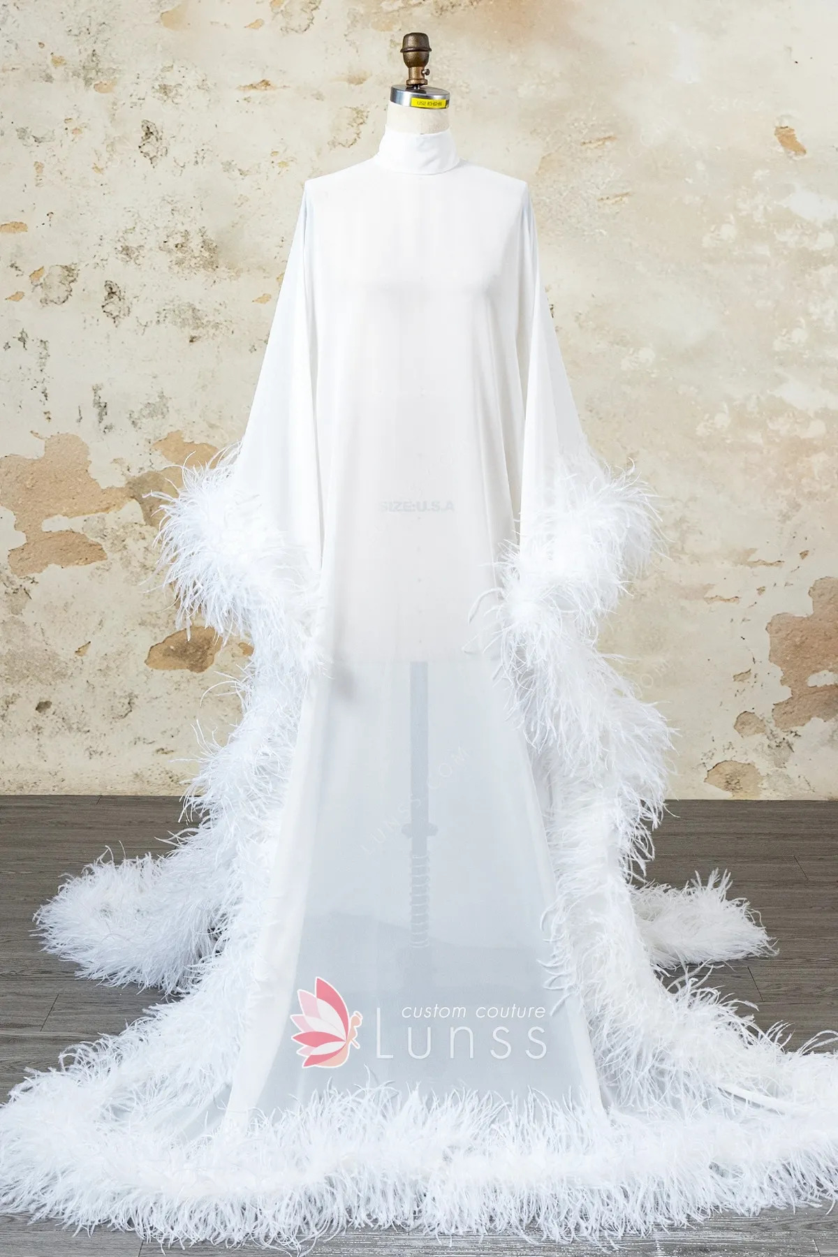 feather trimmed high neck sheer chiffon evening dress feather trimmed high neck sheer chiffon evening dress