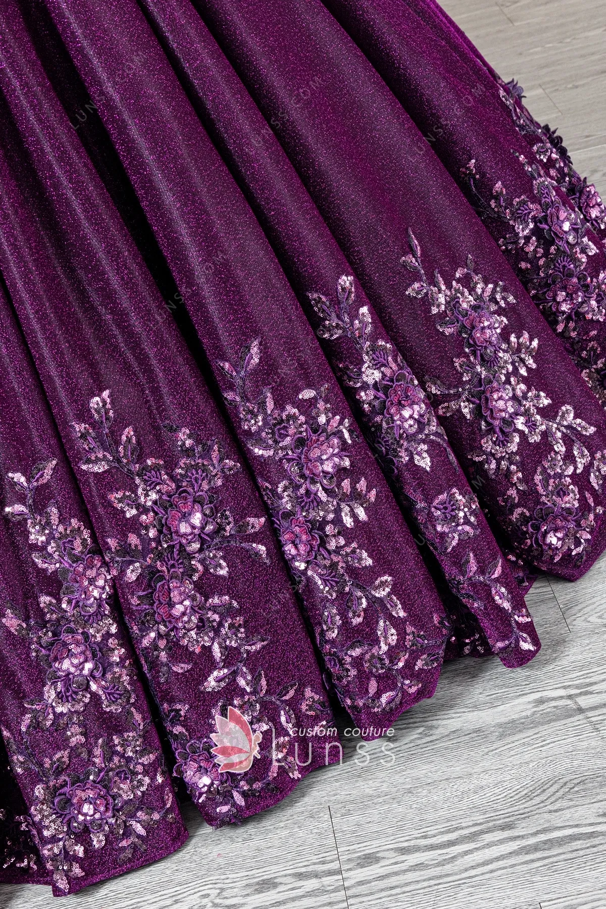 ball gown with sparkling 3d floral lace appliques ball gown with sparkling 3d floral lace appliques