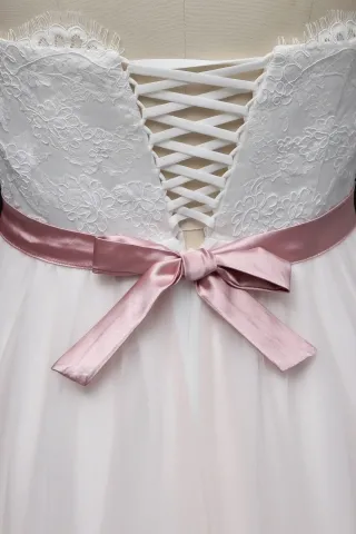 lace up back weeding dress