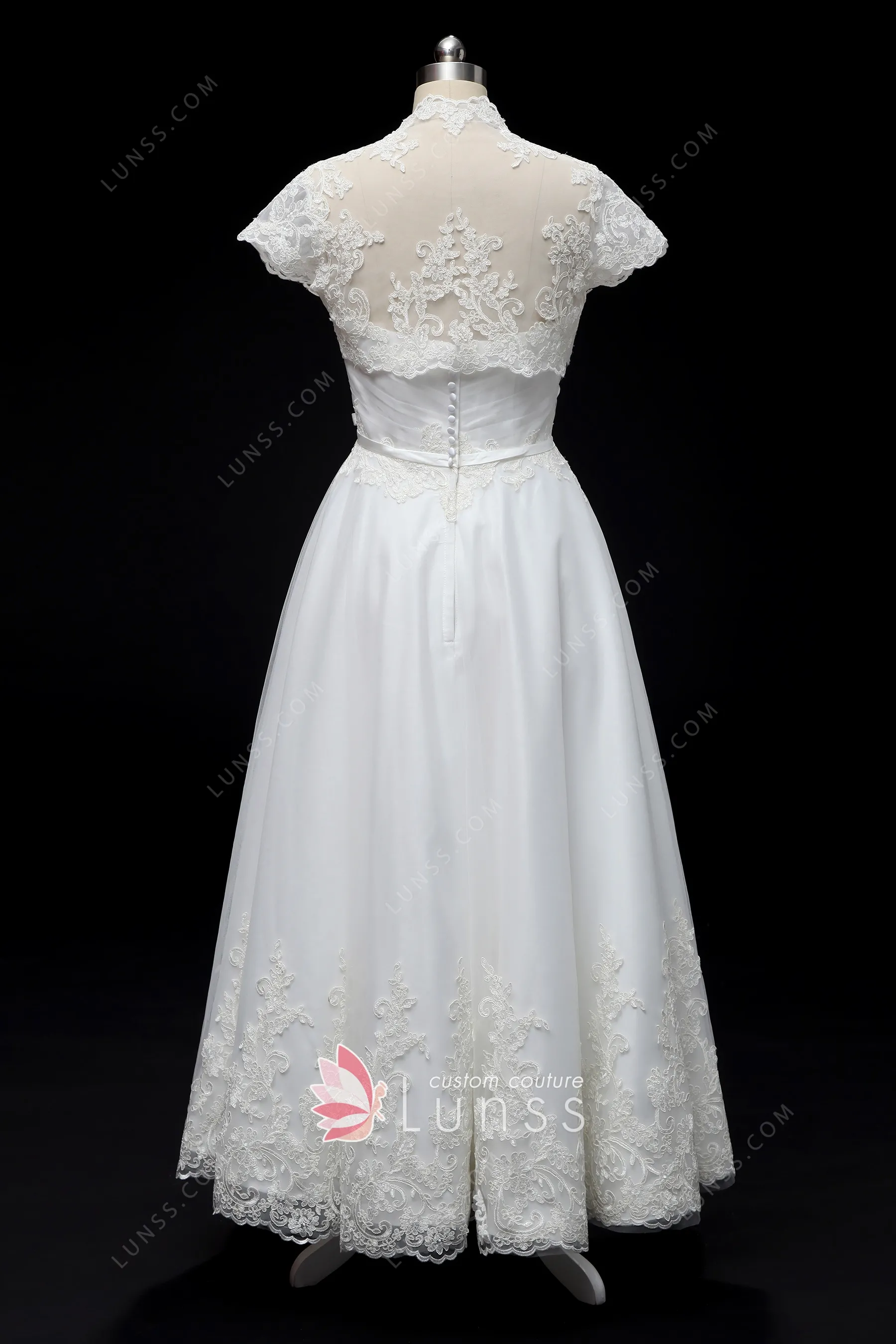 1950s Inspired Cap Sleeve Bolero Tea 