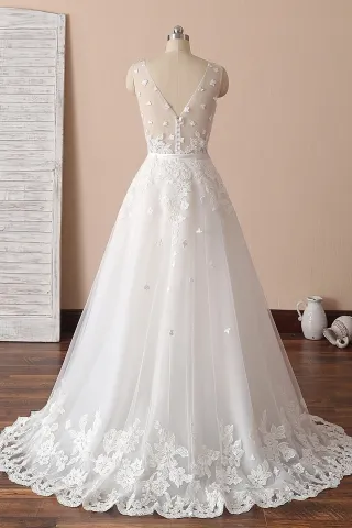 bridal gown with overskirt