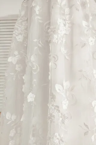pearled flower lace dress