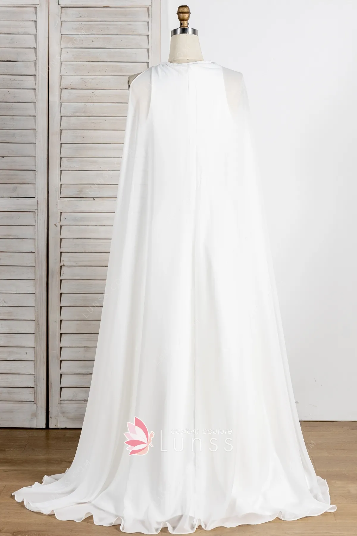 Cap Sleeves Chiffon Dresses with Ivory Bodice Silver