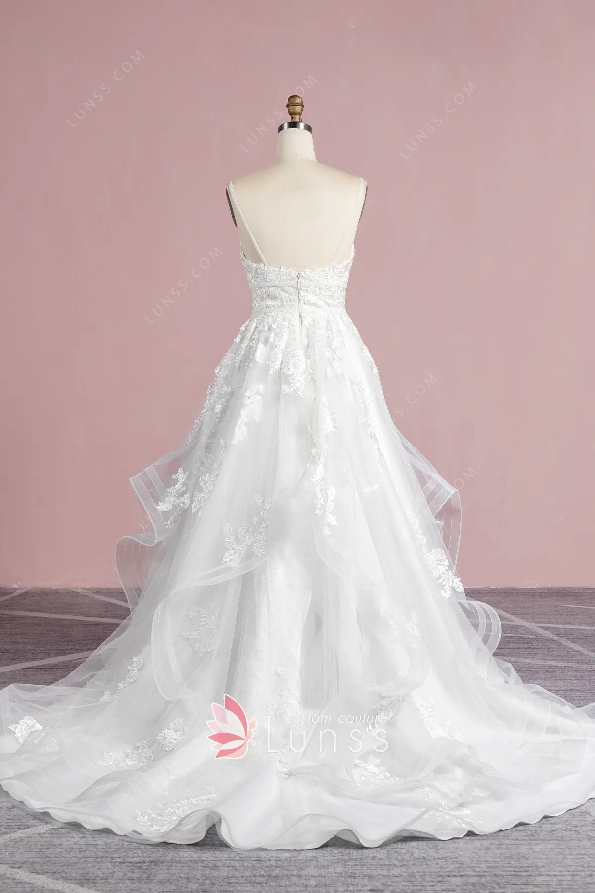 Long Ball Gown Tulle Sweetheart Wedding Dress main image 1