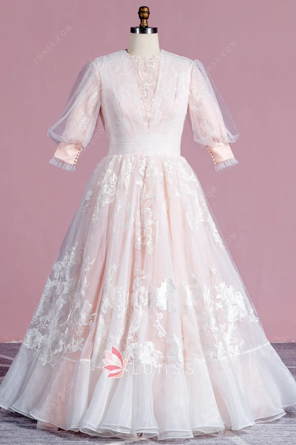 open lace back dress Marwa Fashion Arabic Kaftan Dress - Traditional Caftan Muslim Dress main image 0