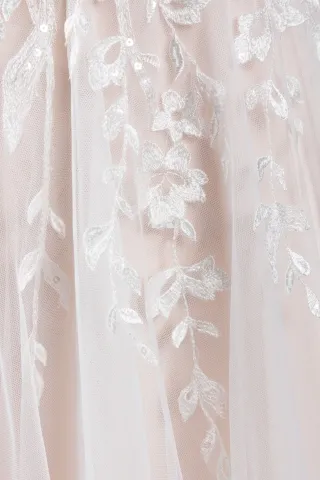 white lace with nude lining dress