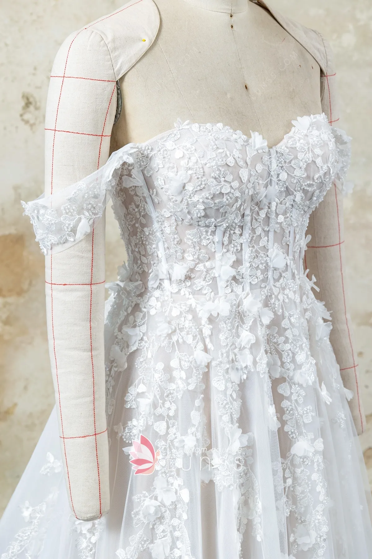 off the shoulder floral lace wedding dress off the shoulder floral lace wedding dress