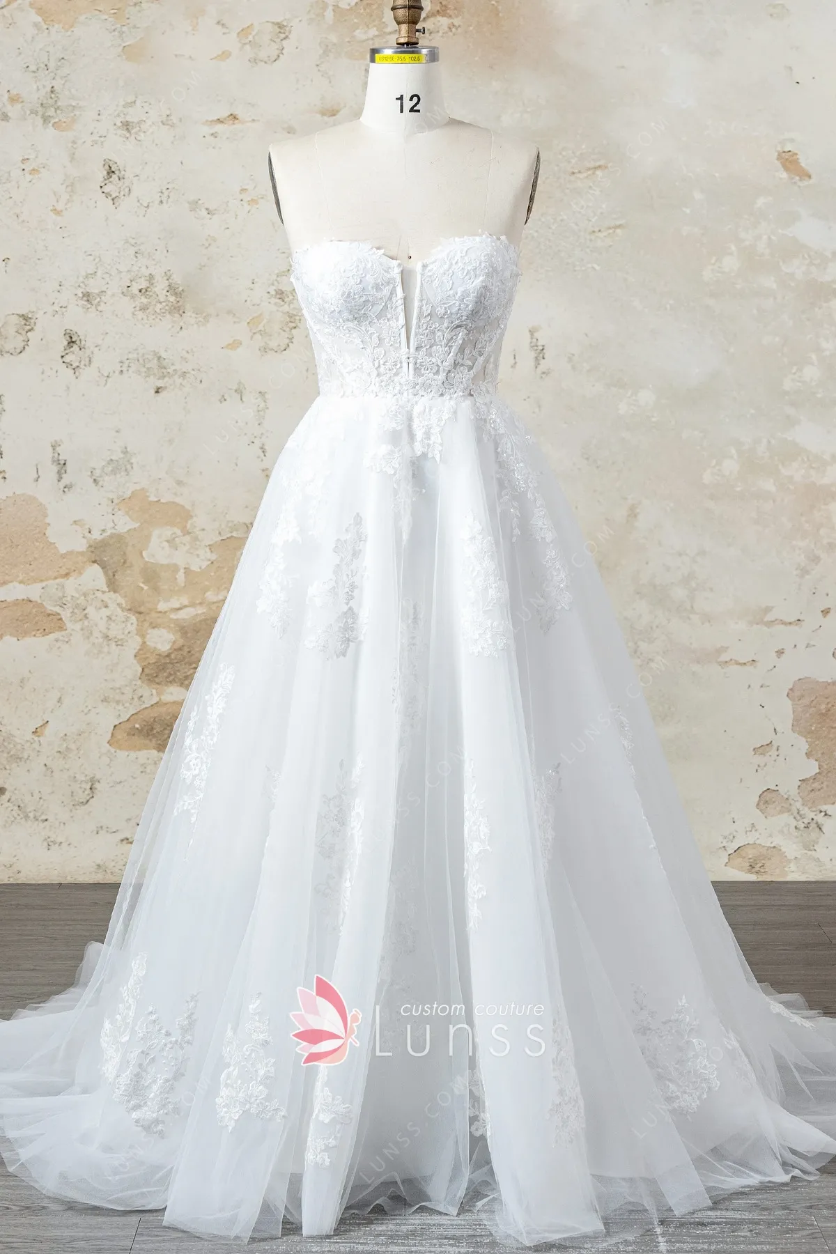 illusion corset strapless tulle and lace bridal dresss illusion corset strapless tulle and lace bridal dresss
