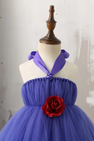 halter strap flower girl dress