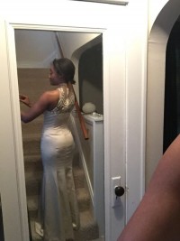 Beautiful satin prom dress