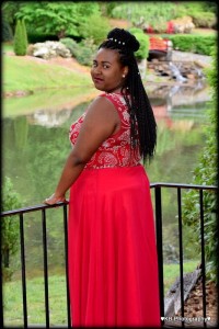 Long Dress with Beading Embroidered Top