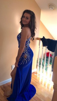 Stunning blue prom dress