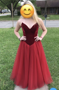 amazing dark red prom dress
