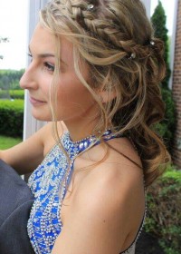 beaded crop top prom dress