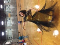 gold sequin dancing dress